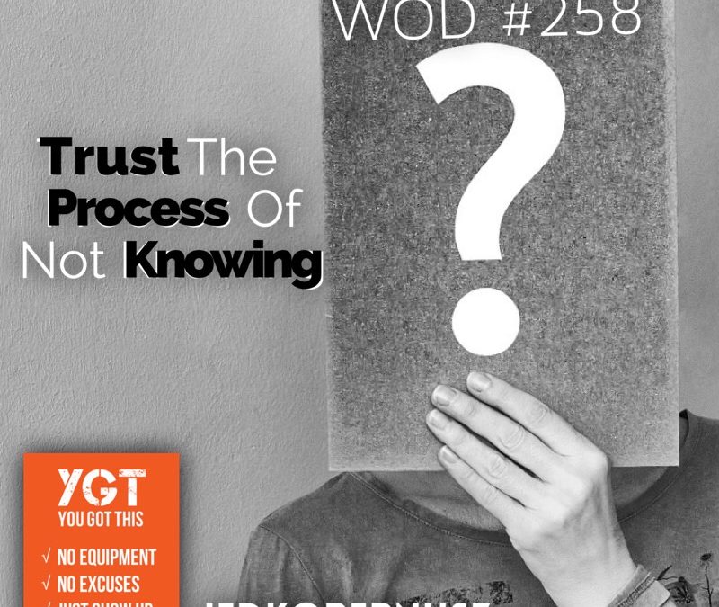 Trust The Process Of Not Knowing